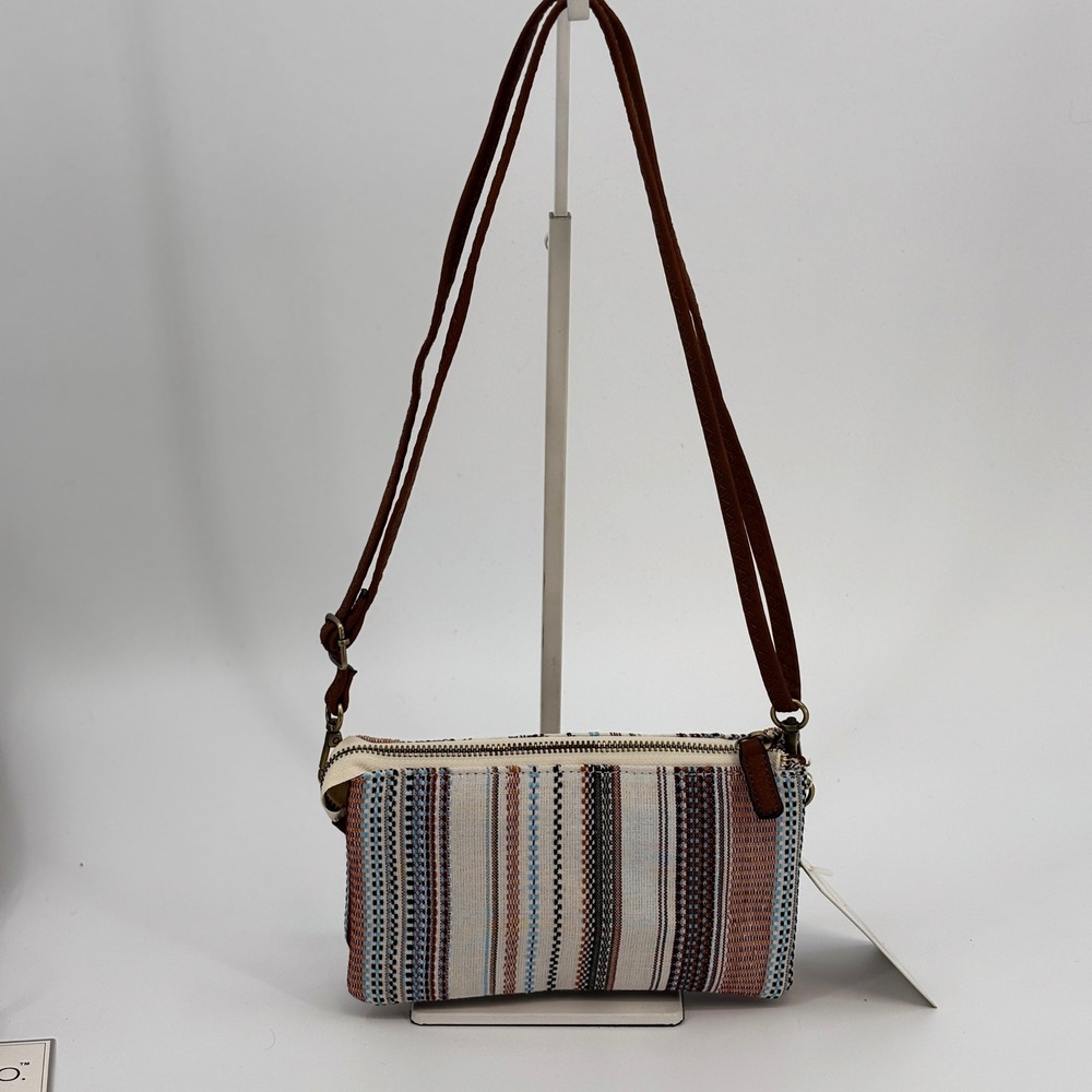 Jen & Co Riley Crossbody Bag Womens Small Multicolor  Boho Wristlet Clutch NEW